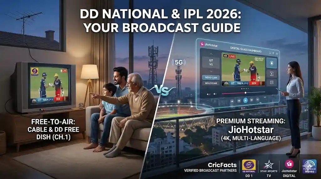 DD National (DD 1) & DD Sports IPL 2026 Live Streaming Online – How to Watch IPL 2026 Today Match DD National (DD 1) & DD Sports IPL 2026 Live Streaming Online