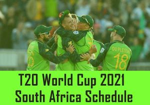 ICC Men’s T20 World Cup 2021 South Africa Schedule