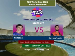 Watch live Streaming of Namibia vs Netherlands 7th T20 World Cup Match