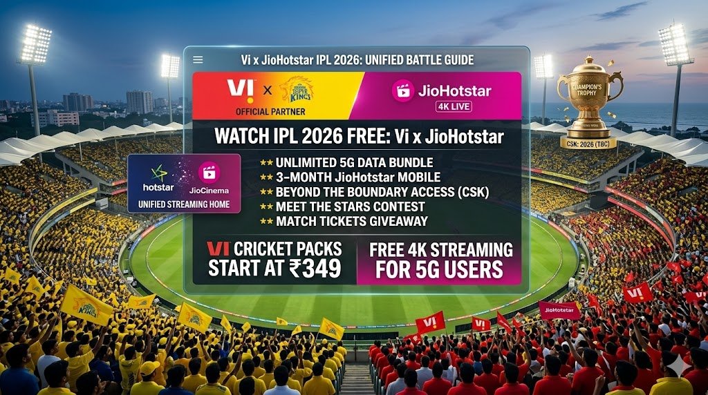 How to Watch IPL 2026 Live Streaming Free with Vodafone Idea (Vi) Plans How to Watch IPL 2026 Live Streaming Free with Vodafone Idea (Vi) Plans