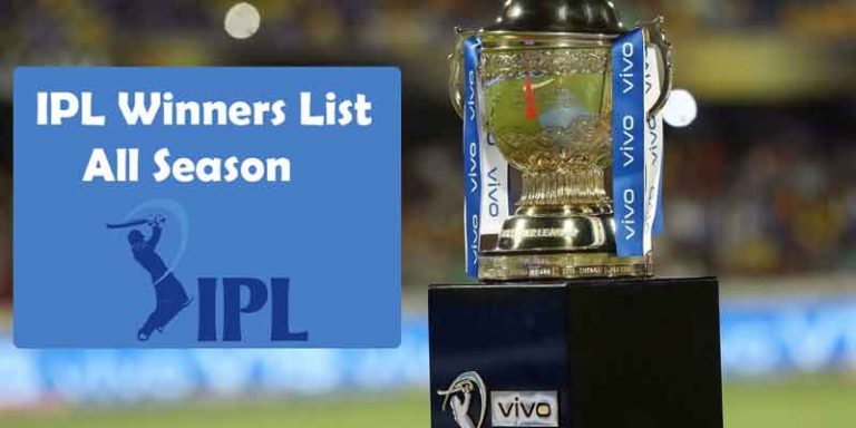 IPL Winners List All Season Since 2008 With Runner up Details(2008-21)