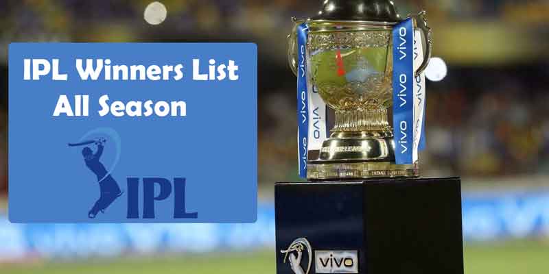 IPL Winners List All Season Since