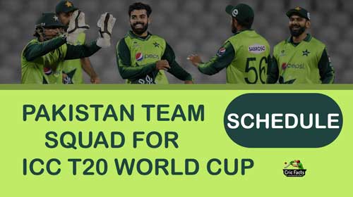 Pakistani team player list full squad and schedule for icc t20 world cup 2022 australia