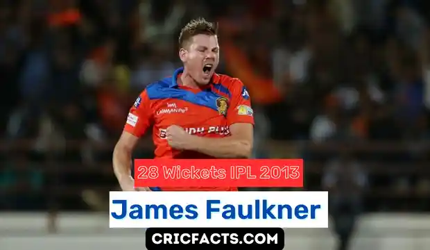 James Faulkner in list of most wicket taker in IPL in single season