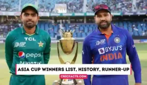 Asia Cup Winners List, History, Runner-up (1984 to 2022)