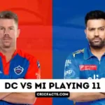IPL 2023DC vs MI Playing 11