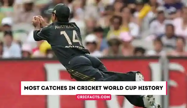most catches in the history of the Cricket World Cup