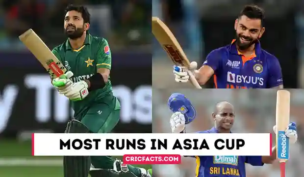 list for most runs in Asia Cup