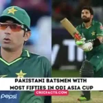 Pakistani batsmen with the most fifties in the Asia Cup
