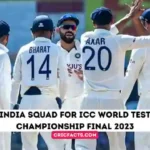 India Squad for WTC 2023