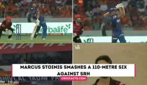[Watch] Marcus Stoinis Smashes a 110-Metre Six Against SRH