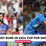Most Runs for India in Asia Cup History