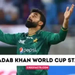 Shadab Khan World Cup Stats – Shadab Khan World Cup 2023 Stats