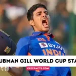 Shubman Gill World Cup Stats – Shubman Gill World Cup 2023 Stats