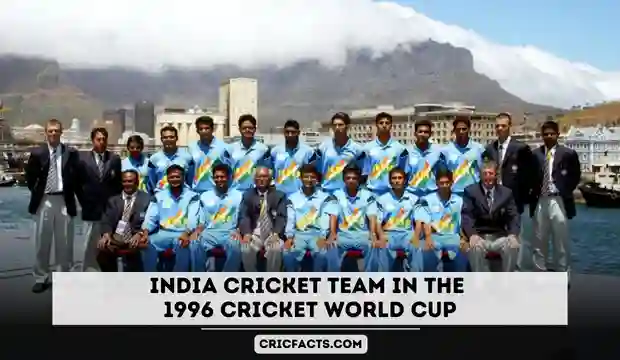 India Cricket Team 1996 Cricket World Cup