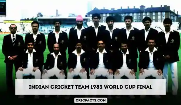 1983 world cup final indian cricket team