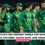 Pakistan World Cup 2023 Schedule