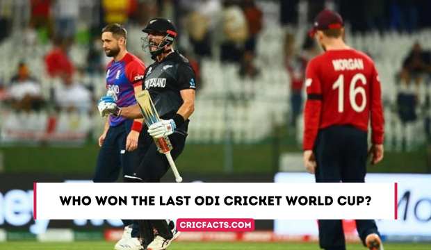 Who Won the Last ODI Cricket World Cup? -Last ODI World Cup Winner Team Cricket