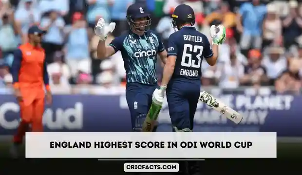 England Highest Total in Cricket World Cup