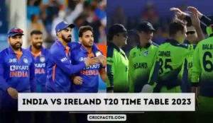 India vs Ireland T20 Time Table 2023