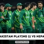 Pakistan Playing 11 vs Nepal today match