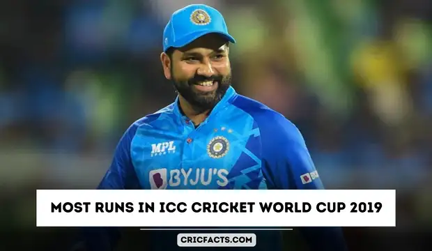 MOST RUNS IN ICC CRICKET WORLD CUP 2019