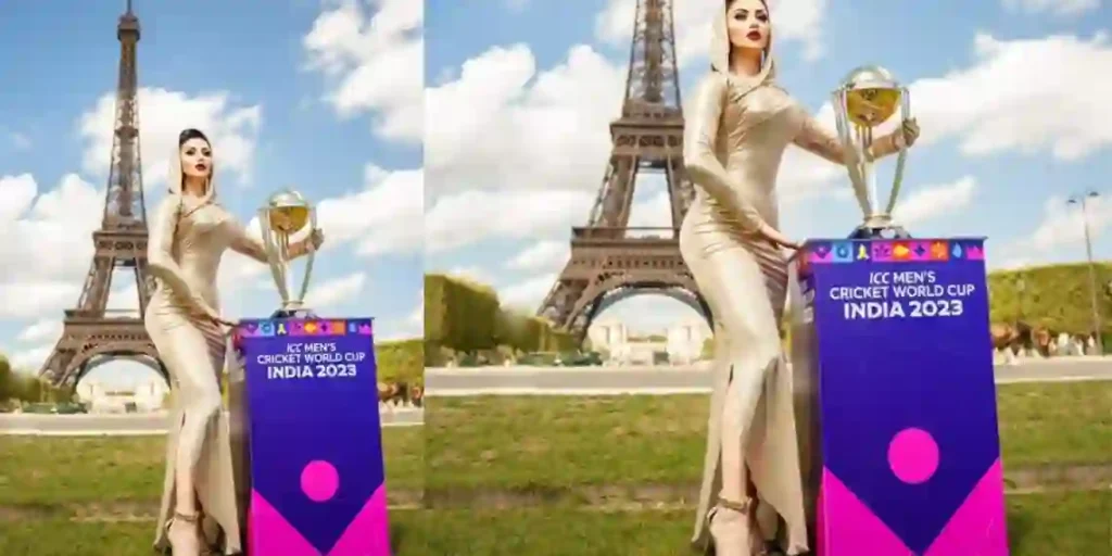 Why Urvashi Rautela Is Touring with the World Cup 2023 Trophy in Paris?