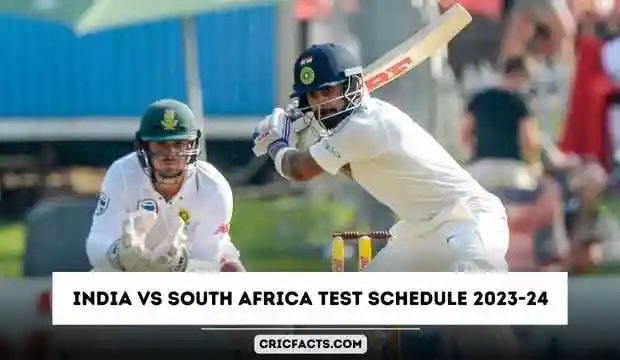 India vs South Africa Test Schedule 2023-24 - Dates, venues, and details for the upcoming Test series between India and South Africa.