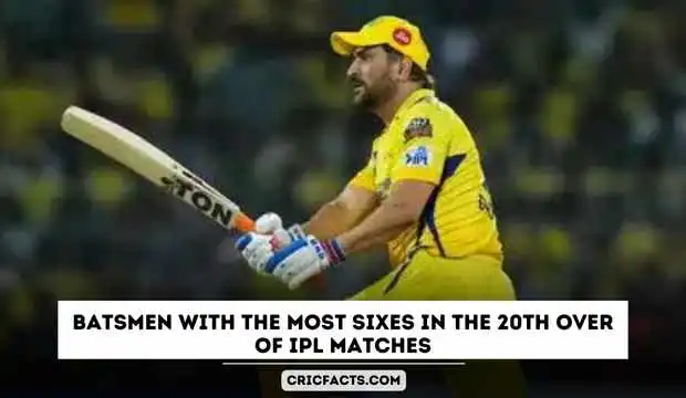 Batsmen With the Most Sixes in the 20th Over of IPL Matches