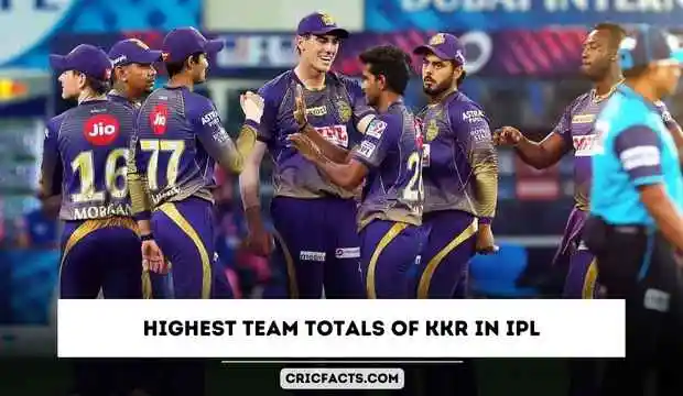 Highest Team Totals of KKR in IPL