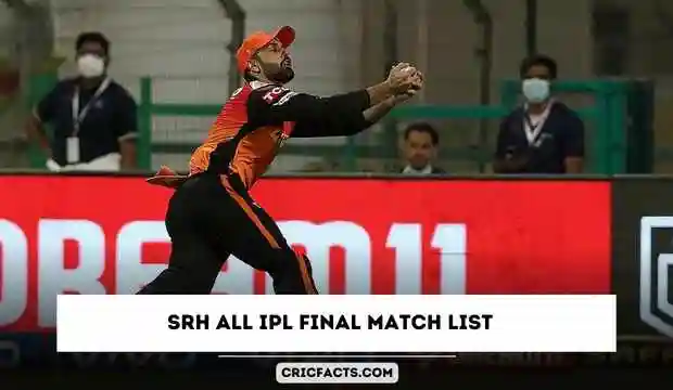 SRH All IPL Final Match List