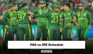 Pakistan vs Ireland T20I Schedule