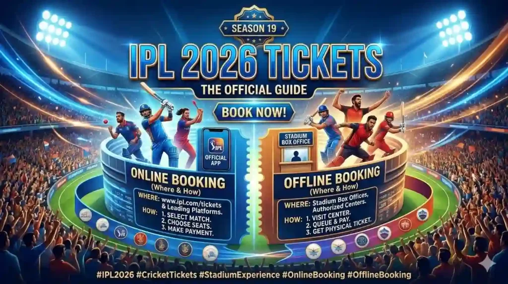IPL 2026 Tickets: Where and How to Book IPL Match Tickets Online and Offline IPL 2026 Tickets: Where and How to Book IPL Match Tickets Online and Offline