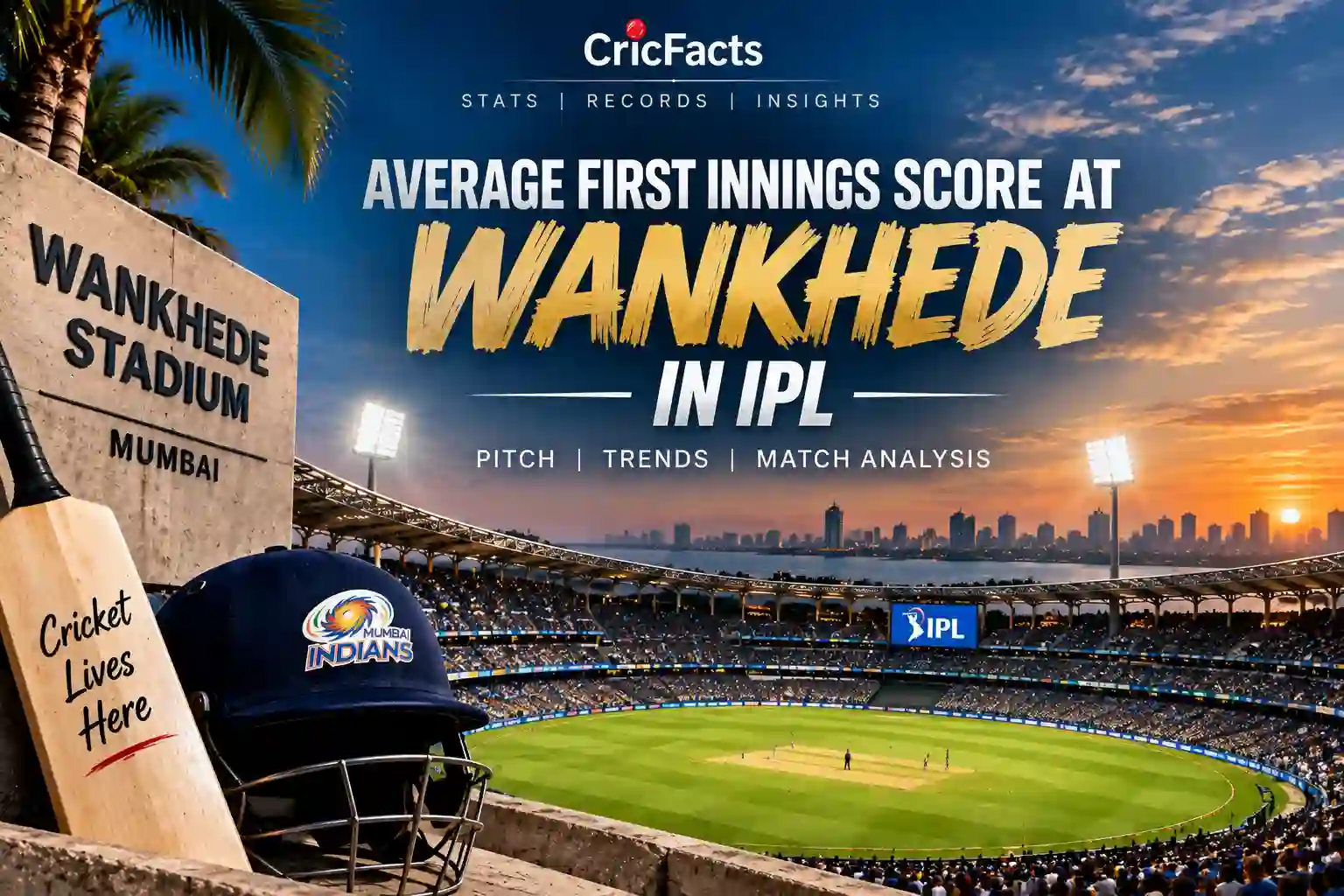 Home Average First Innings Score at Wankhede in IPL Complete Records & Pitch