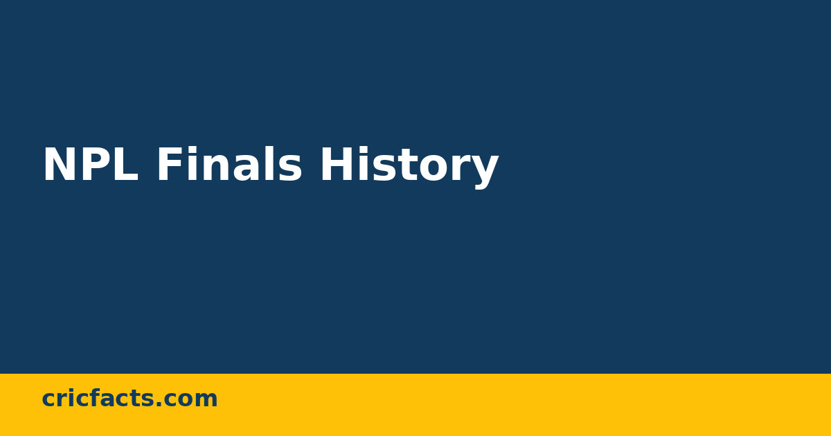 NPL Finals History: Every Final, Winner and Result So Far
